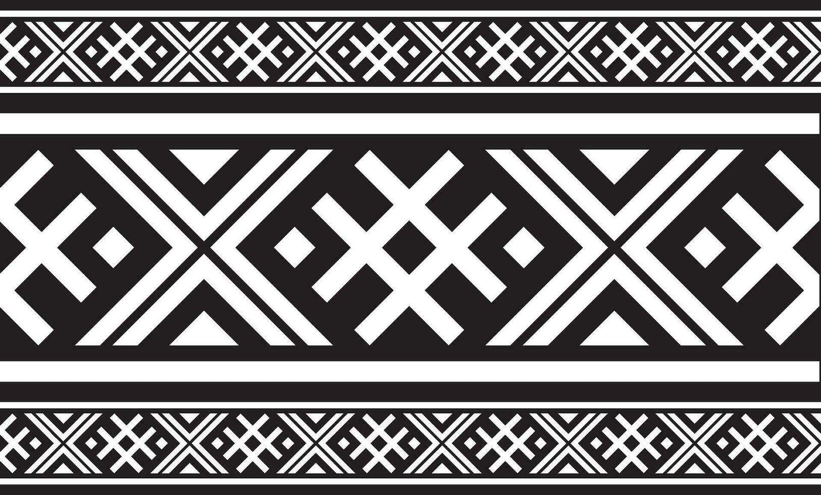 Vector  monochrome seamless Belarusian national ornament. Ethnic endless black border, Slavic peoples frame