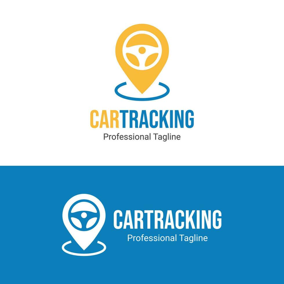 Car Tracking Logo design vector