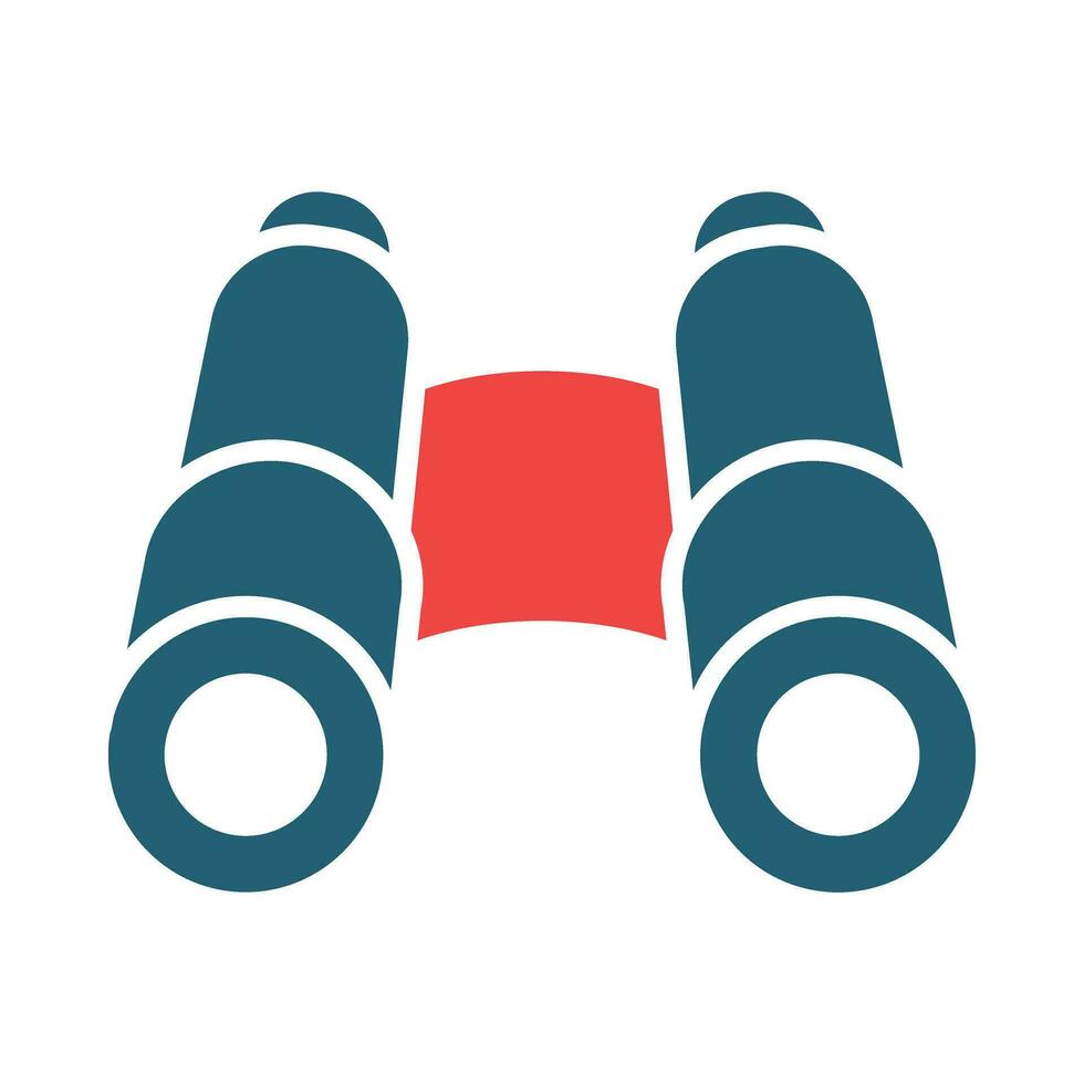 Binoculars Vector Glyph Two Color Icon For Personal And Commercial Use.