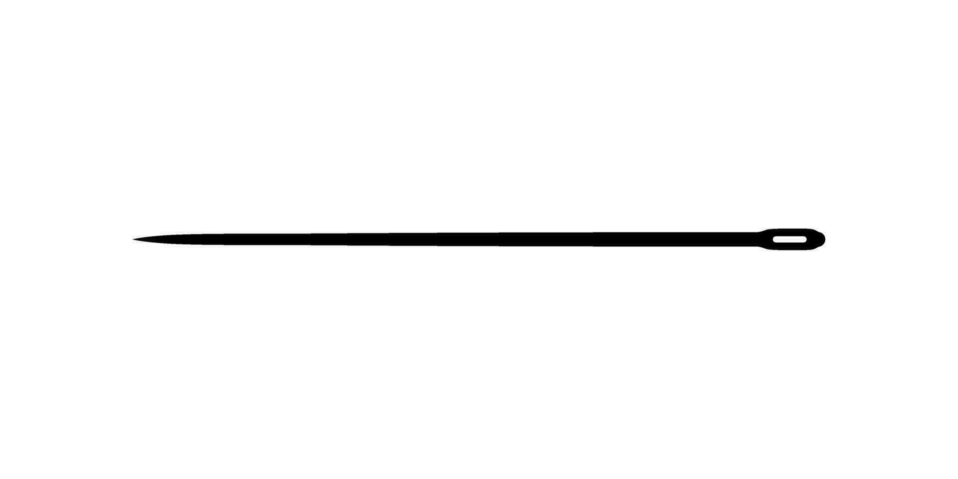 Needle Silhouette, can use for Art Illustration, Logo Gram, Logo Type, Pictogram, Website, Apps, or Graphic Design Element. Vector Illustration