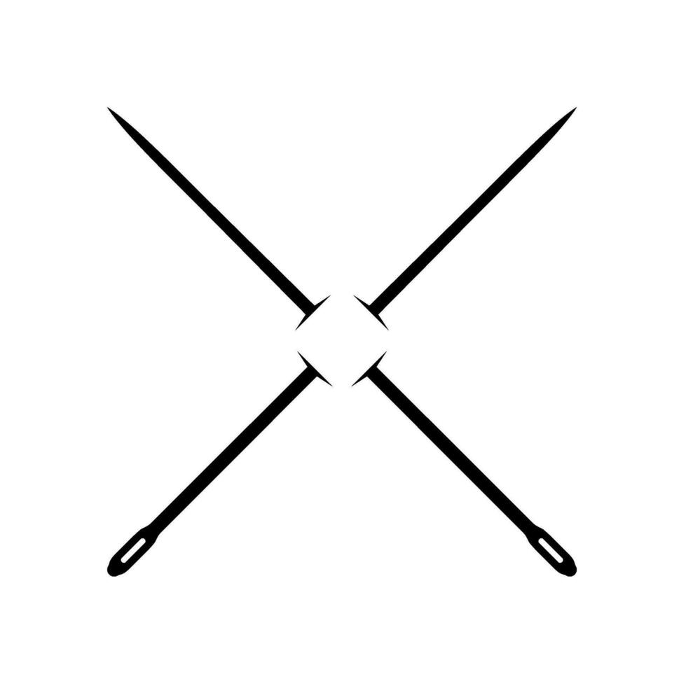 Needle Silhouette, can use for Art Illustration, Logo Gram, Logo Type, Pictogram, Website, Apps, or Graphic Design Element. Vector Illustration