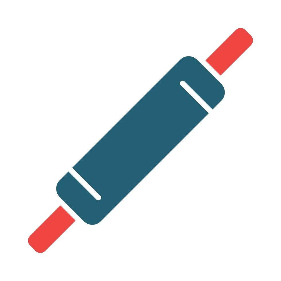 Rolling Pins Vector Glyph Two Color Icon For Personal And Commercial Use.