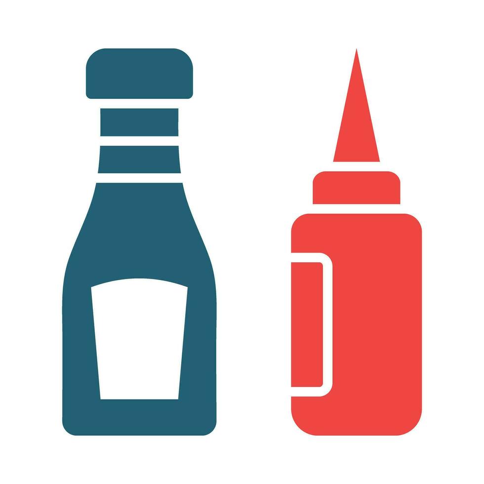 Ketchup Vector Glyph Two Color Icon For Personal And Commercial Use.