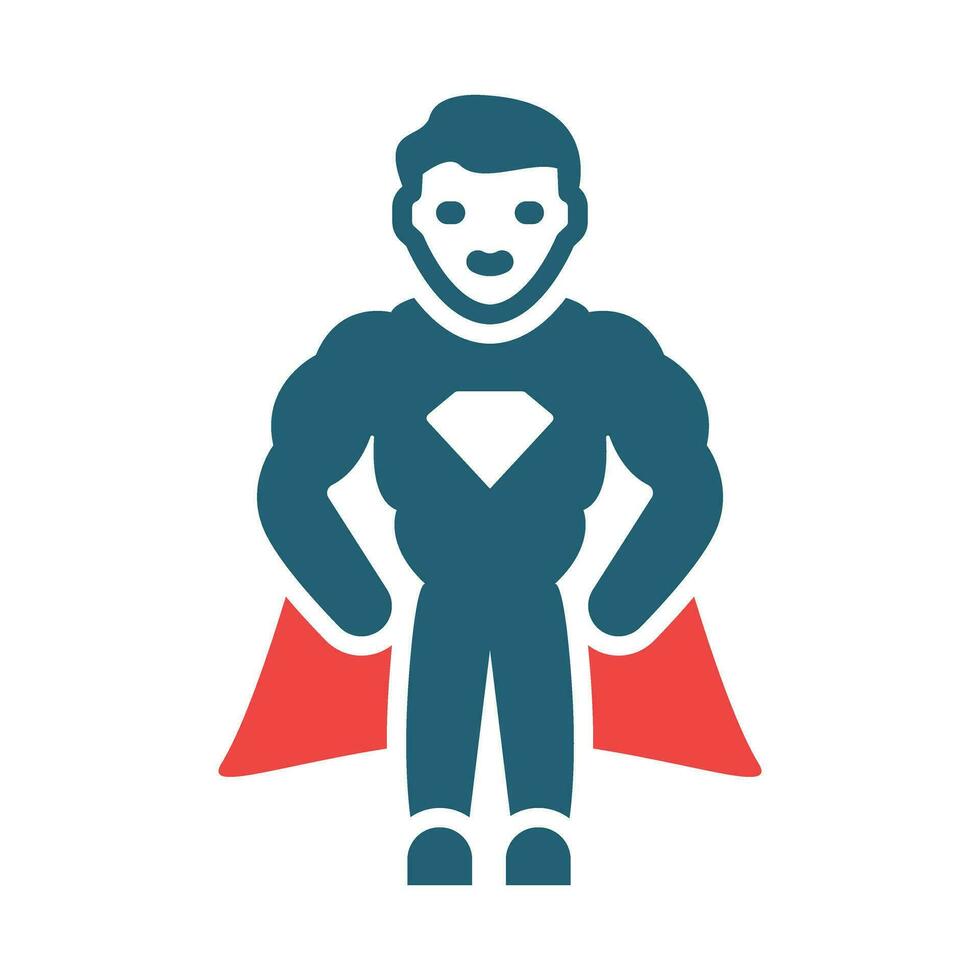 Hero Vector Glyph Two Color Icon For Personal And Commercial Use.