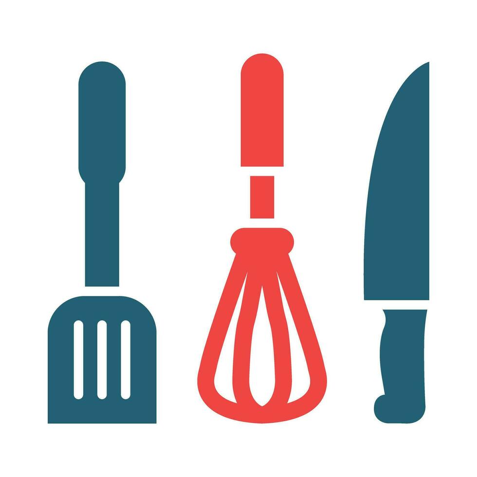 Kitchen Utensils Vector Glyph Two Color Icon For Personal And Commercial Use.