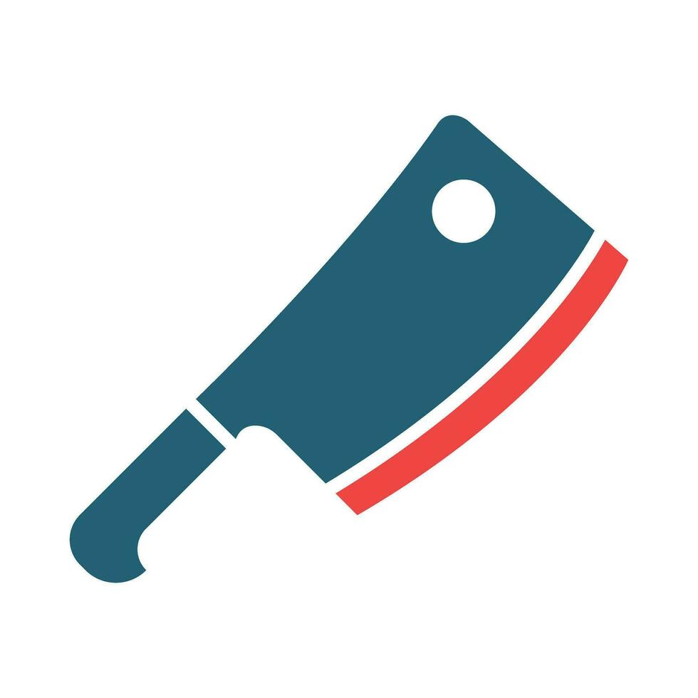 Cleaver Vector Glyph Two Color Icon For Personal And Commercial Use.