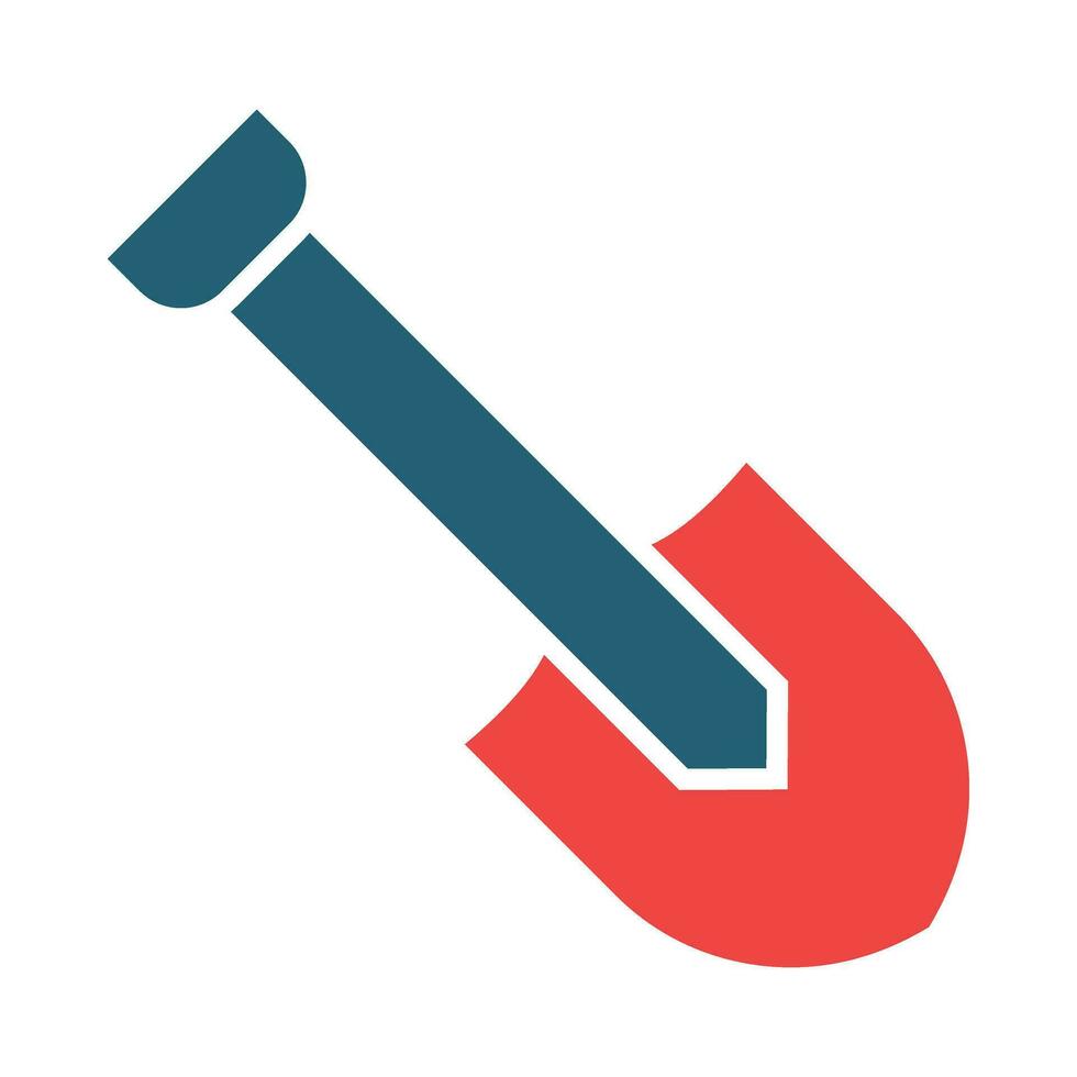 Shovel Vector Glyph Two Color Icon For Personal And Commercial Use.