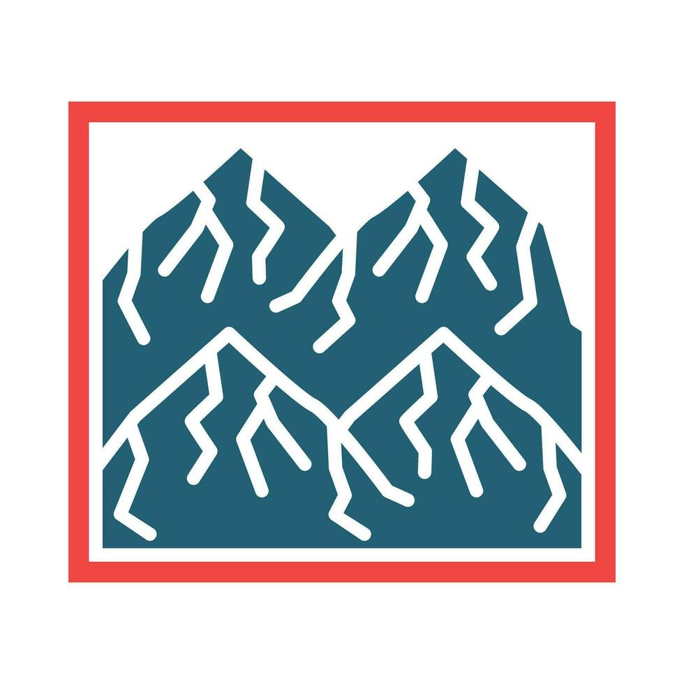 Hill Map Vector Glyph Two Color Icon For Personal And Commercial Use.