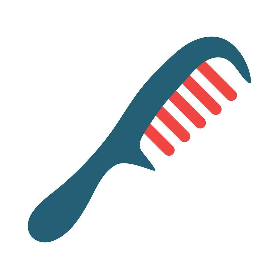 Hair Comb Vector Glyph Two Color Icon For Personal And Commercial Use.