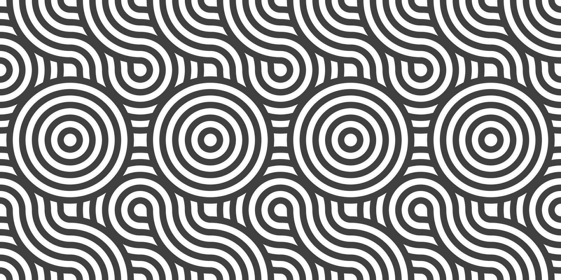 Abstract lines geometric seamless pattern. Rounded pattern. Vector repeat endless fabric background.