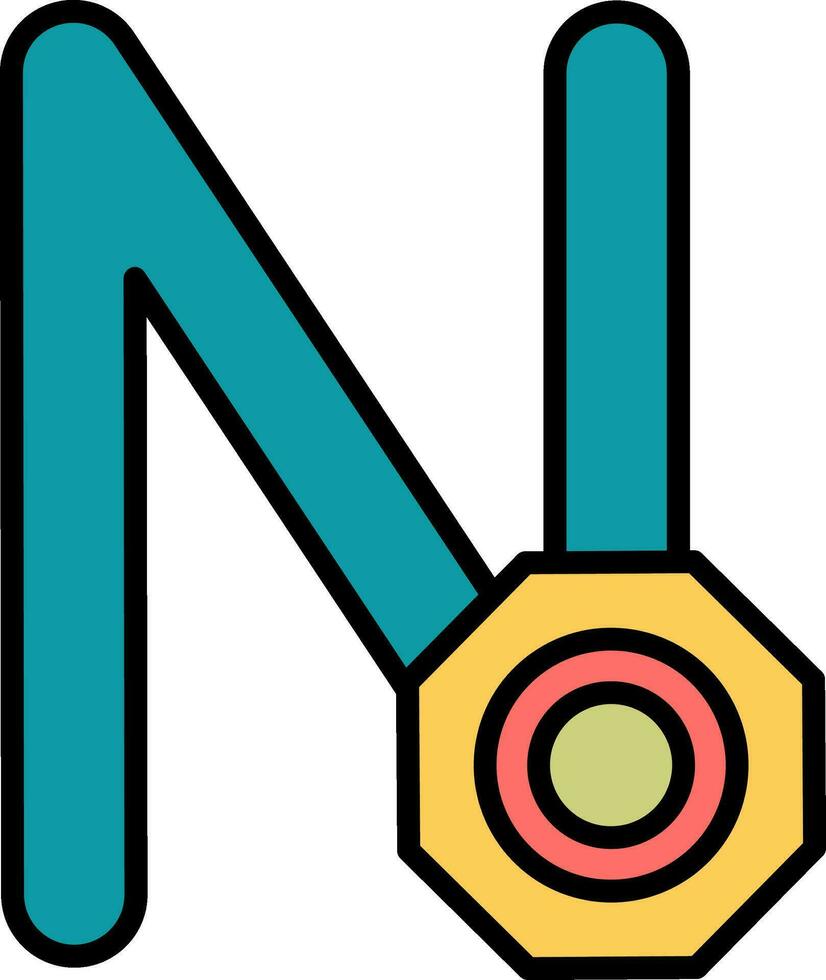 Capital N Vector Icon