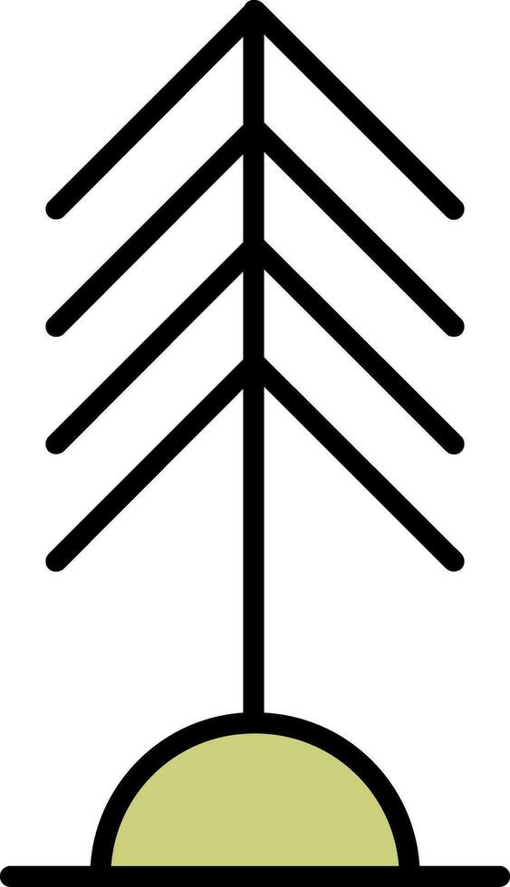 icono de vector de árbol de pino