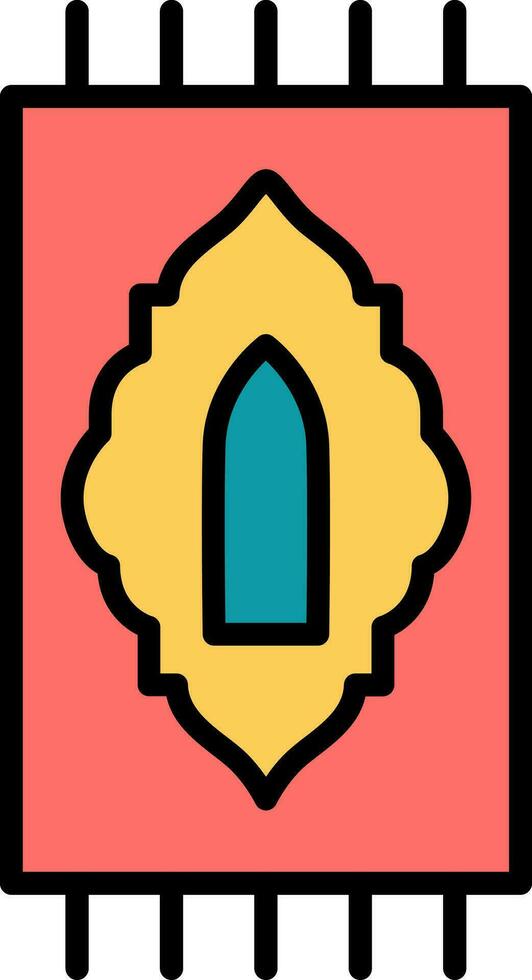 icono de vector de alfombra de oración