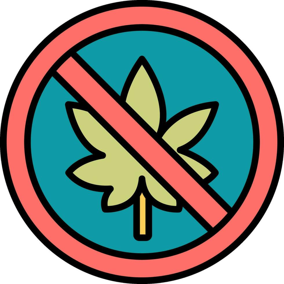 No Cannabis Vector Icon