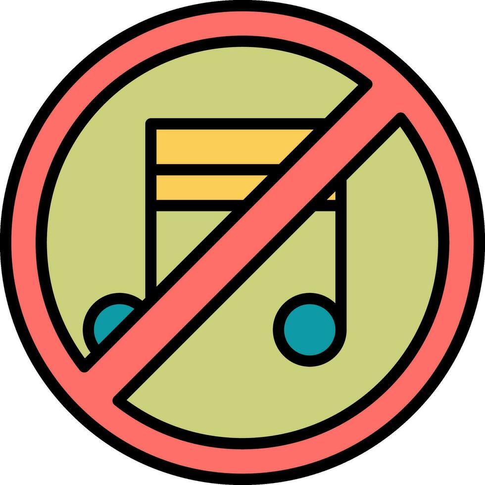 No Music Vector Icon
