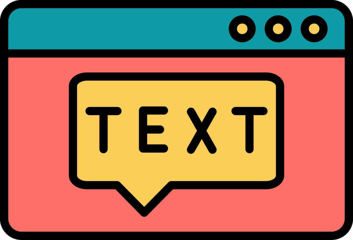 Text Vector Icon