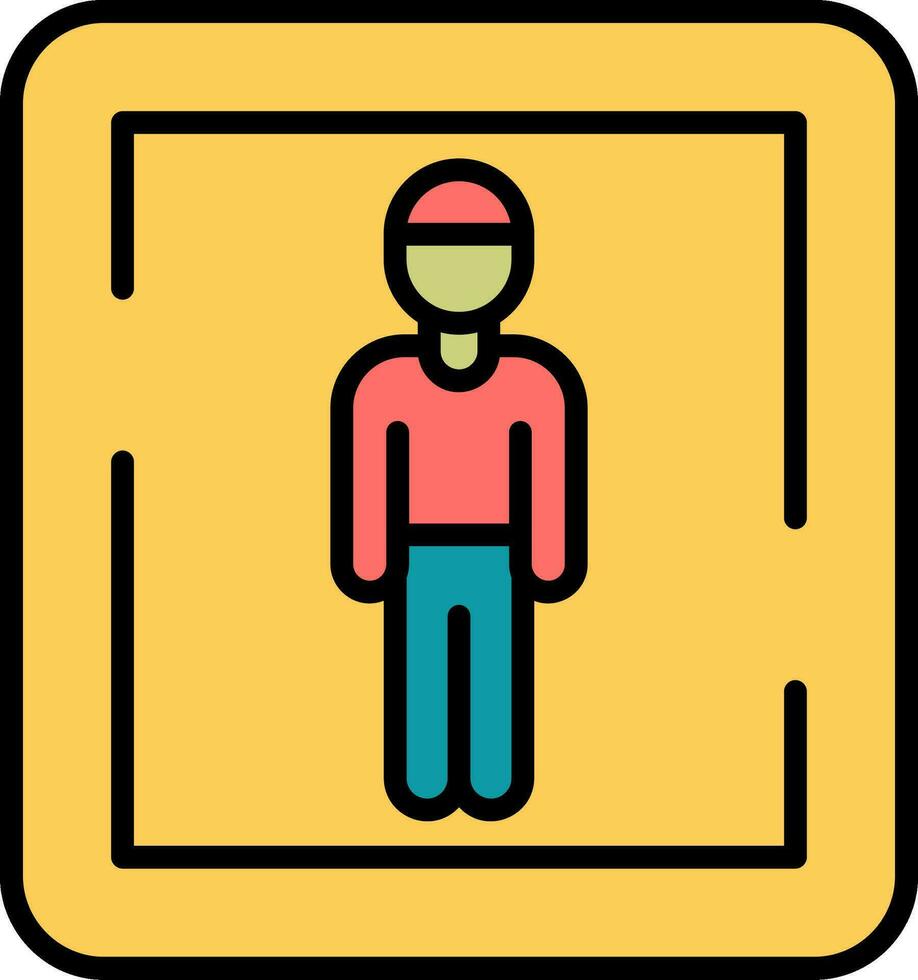 Male Toilet Sign Vector Icon