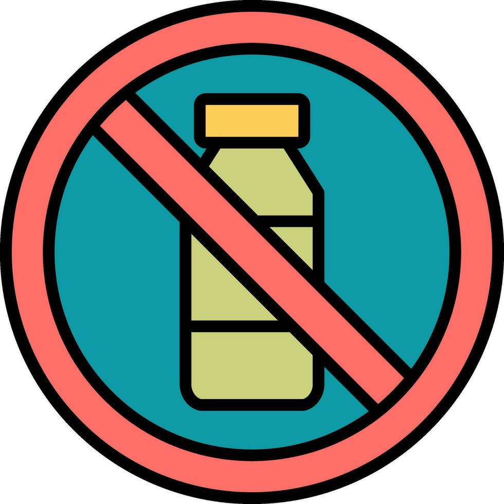 No botella vector icono