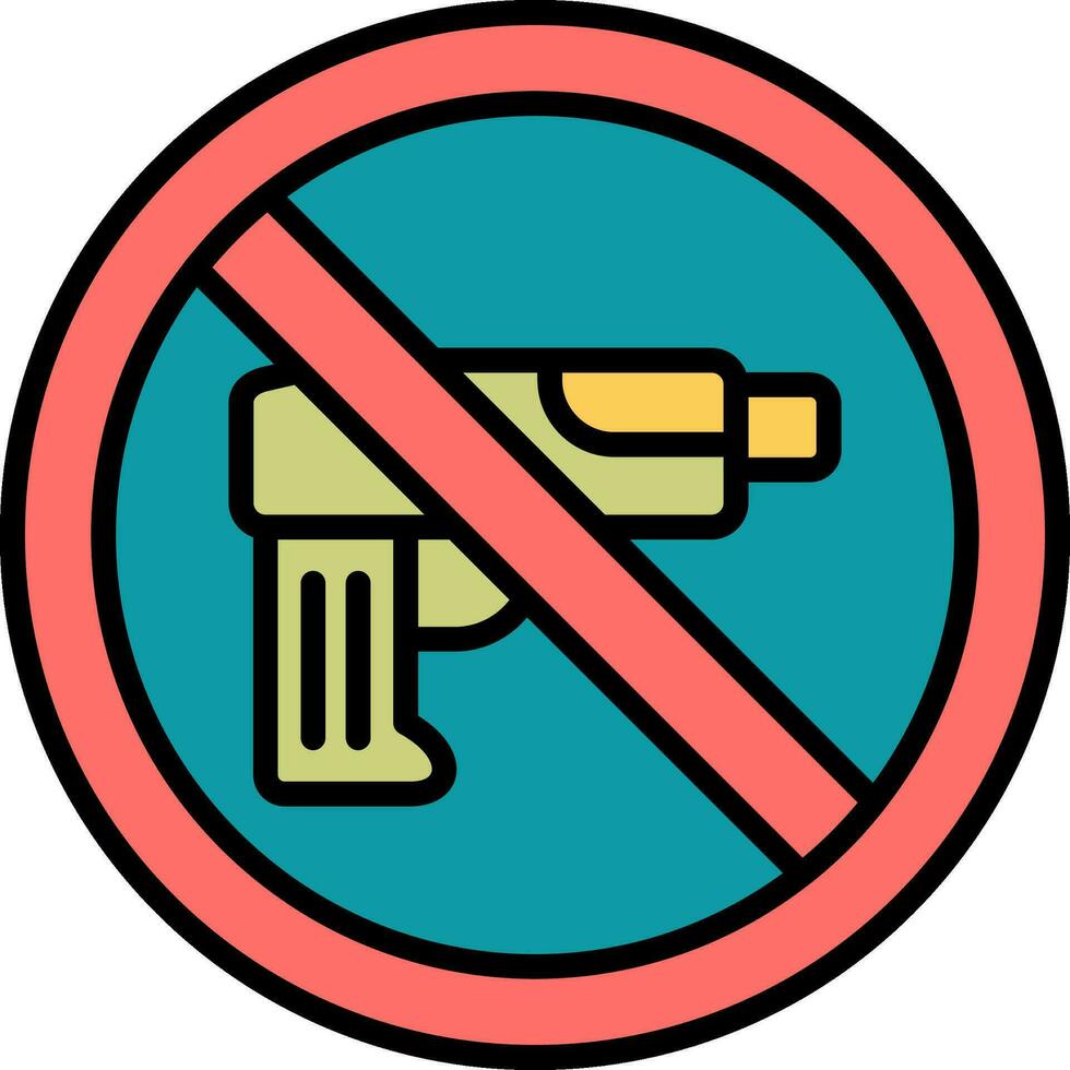 No Weapons Vector Icon