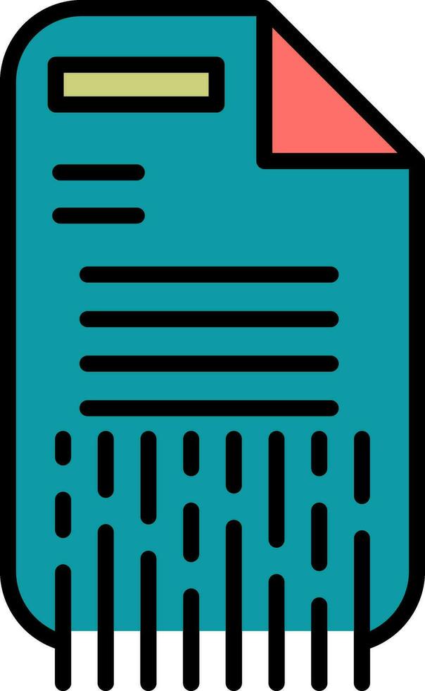 Shredding Vector Icon
