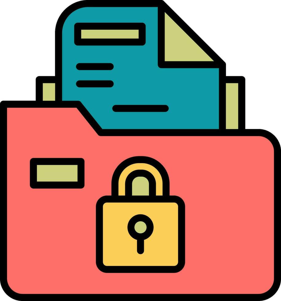 Secure Folder Vector Icon