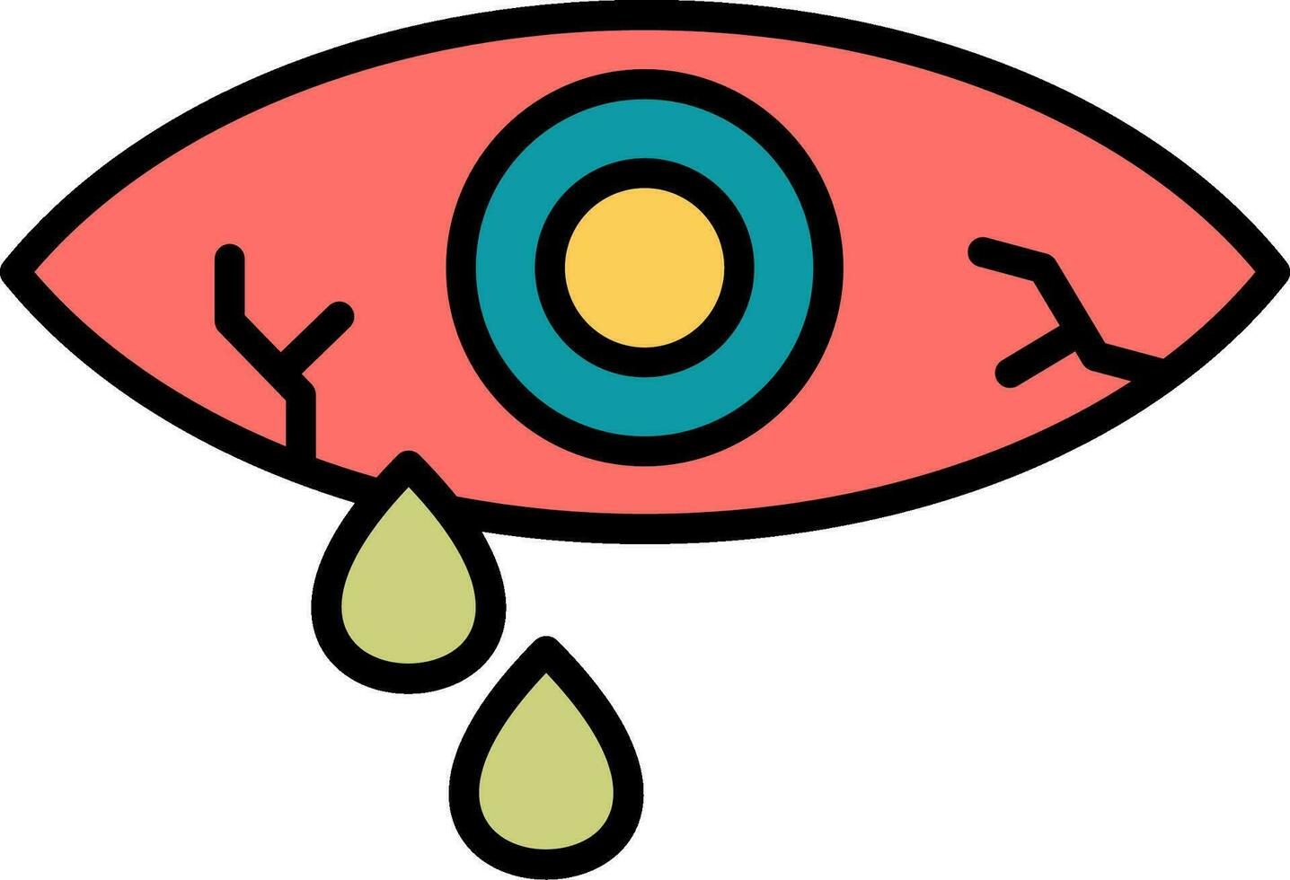 acuoso ojo vector icono