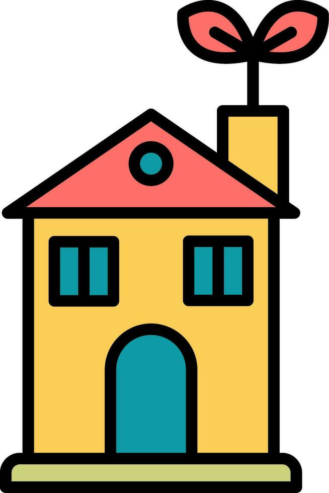 Eco House Vector Icon
