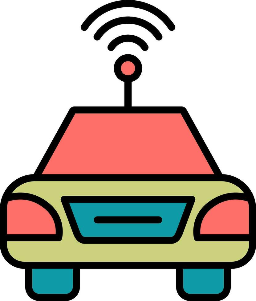 Autonomous Car Vector Icon