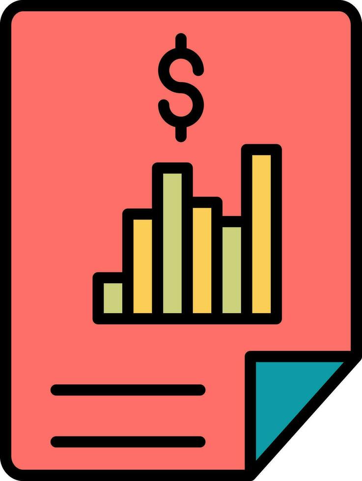 icono de vector de informe financiero