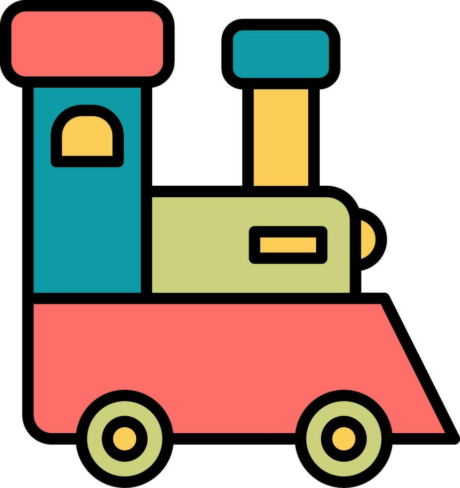 Toy Train Vector Icon