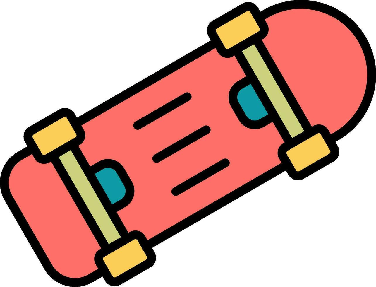 icono de vector de patineta