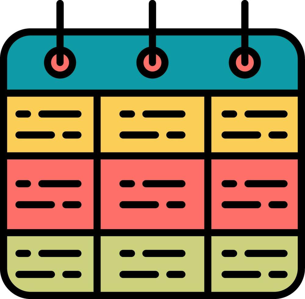 Timetable Vector Icon