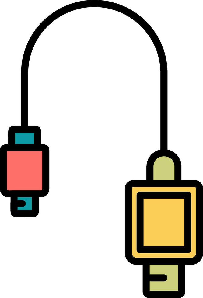 icono de vector de cable usb