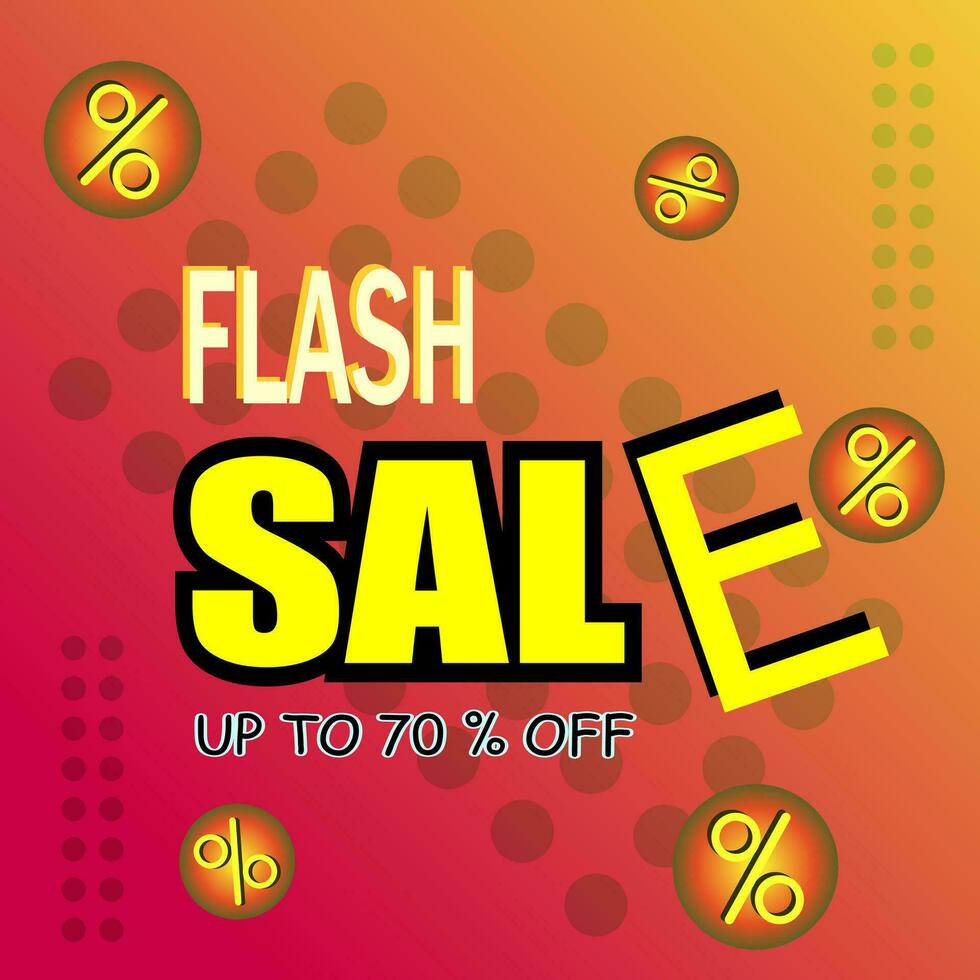 Flash sale banner template design. Abstract sale banner. Promotional banner design vector