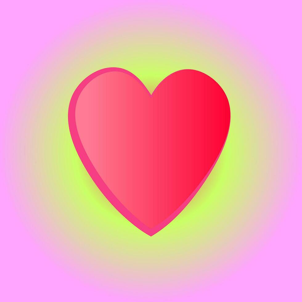 red love heart shape illustration design. editable vector