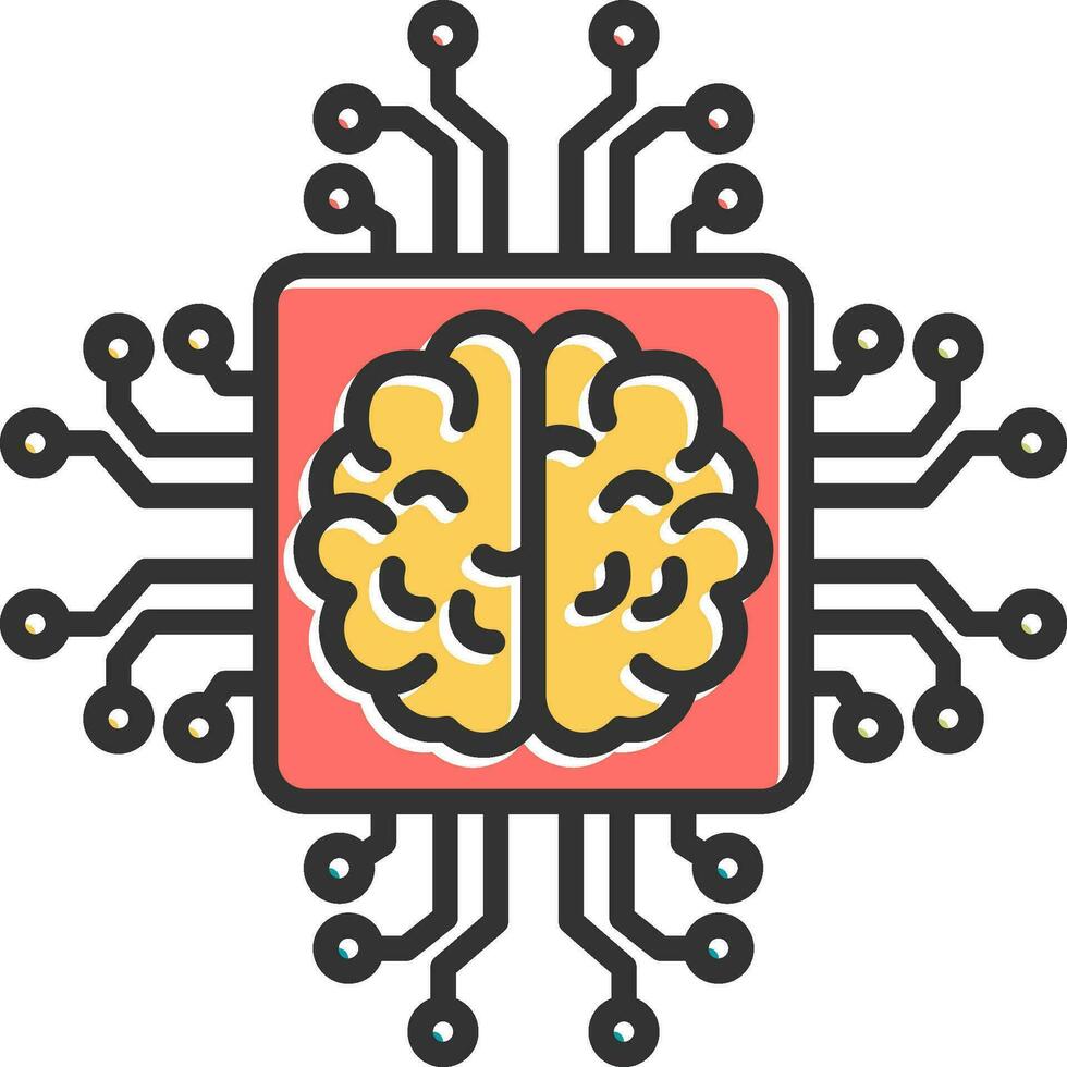 icono de vector de inteligencia artificial