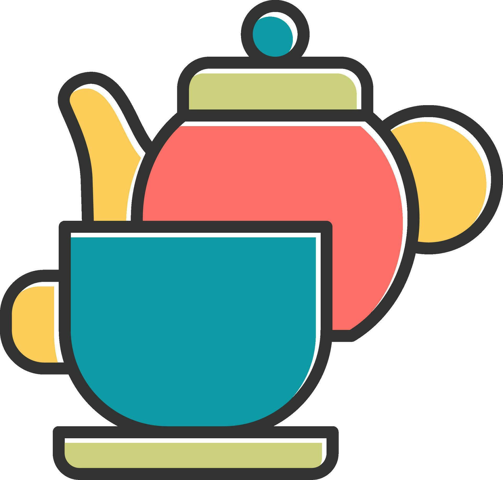 Tea Set Vector Icon 32727822 Vector Art at Vecteezy