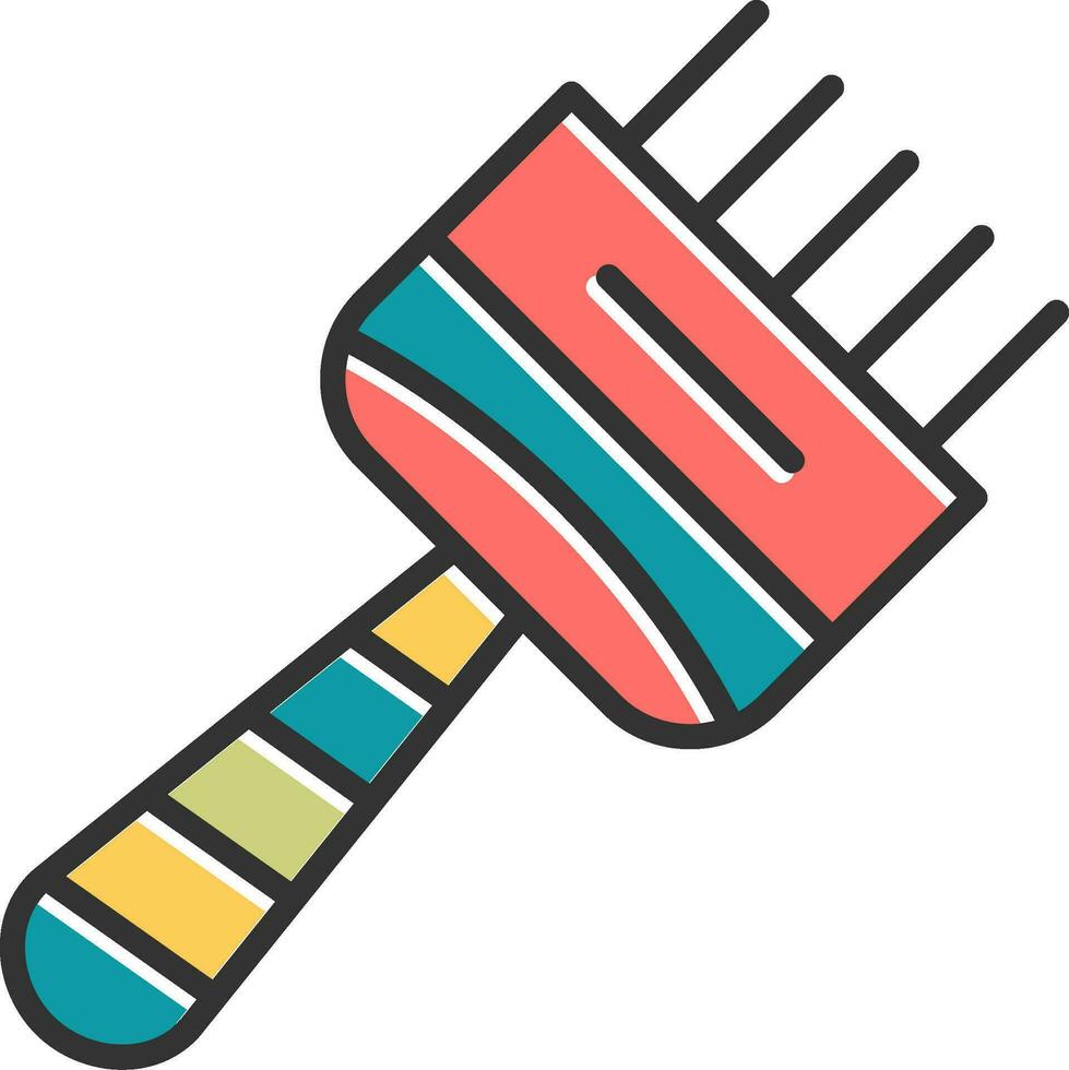 Hair Dye Brush Vector Icon