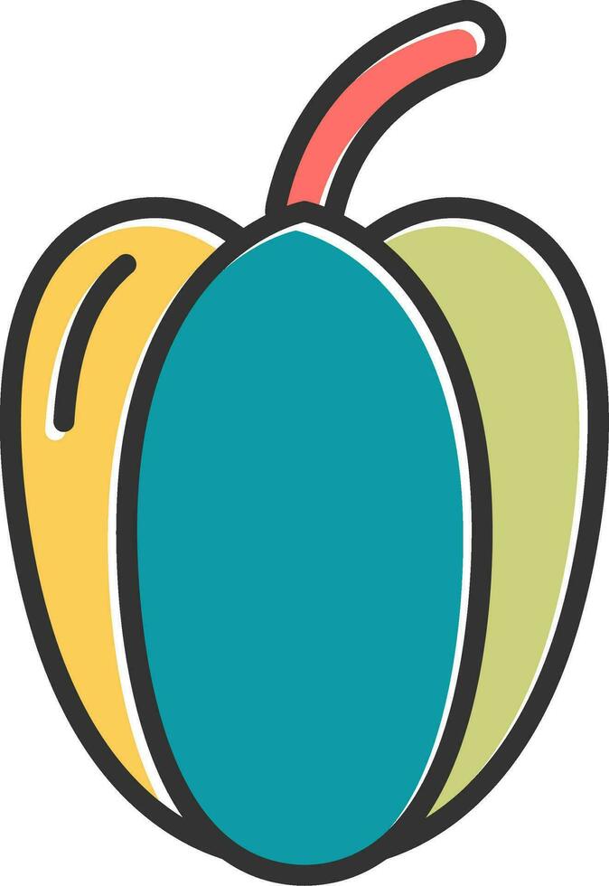 Red Pepper Vector Icon