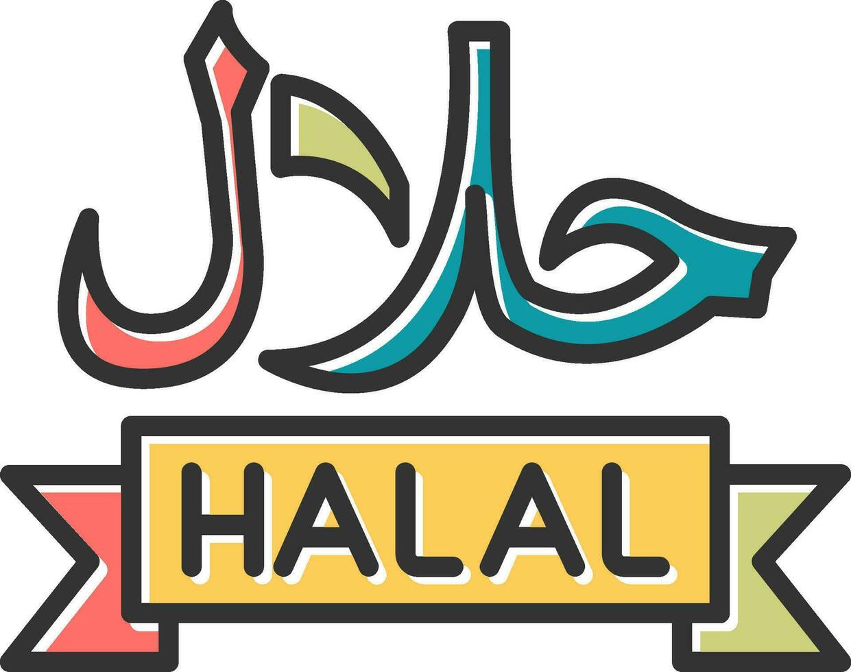 icono de vector halal