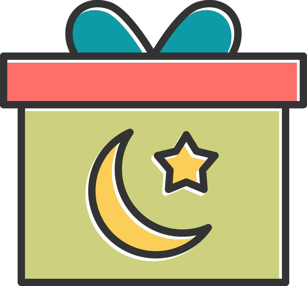 icono de vector de caja de regalo