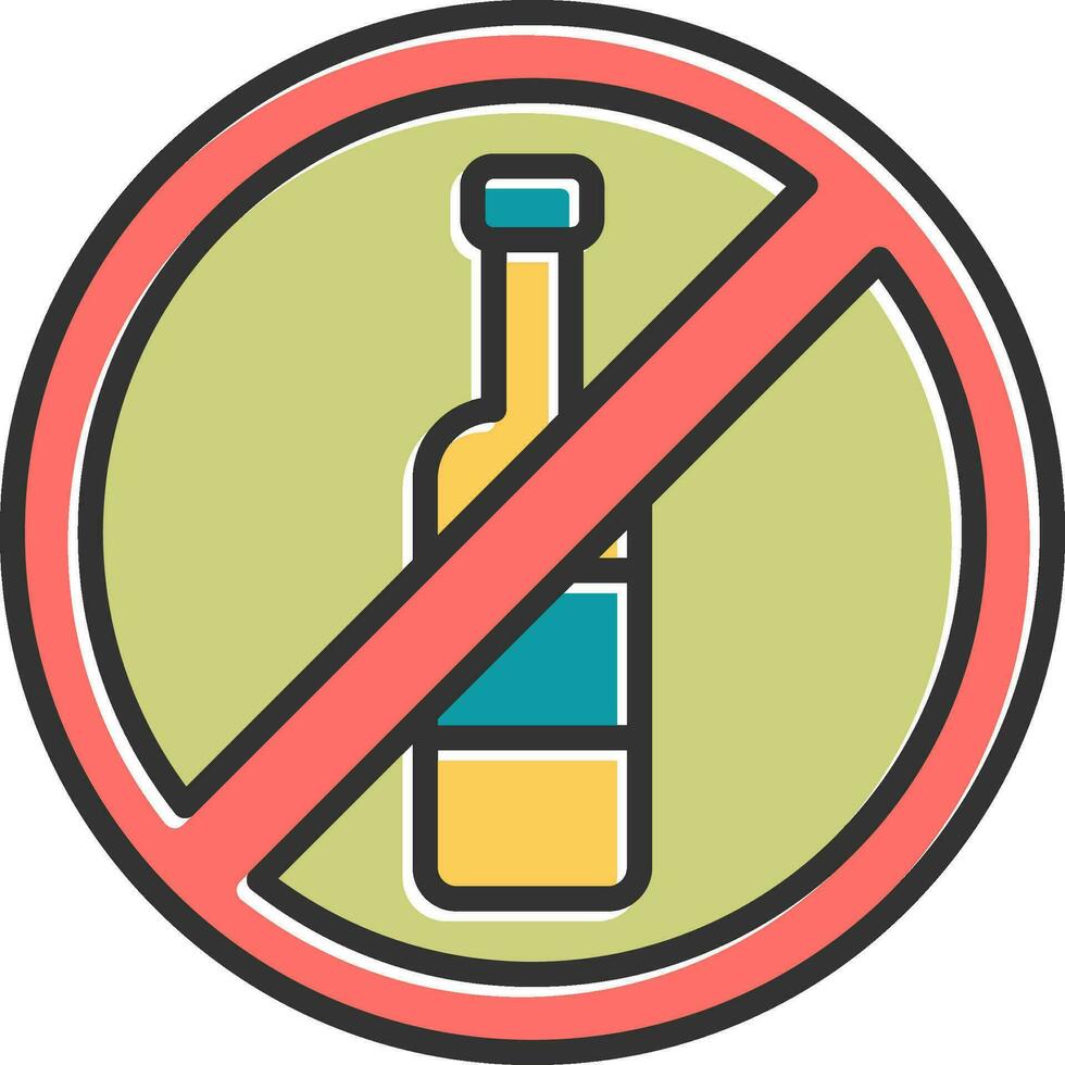 No Alcohol Vector Icon