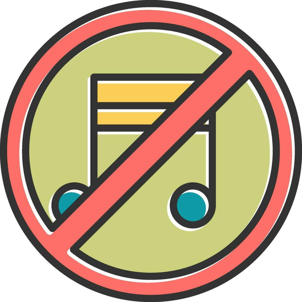 No Music Vector Icon