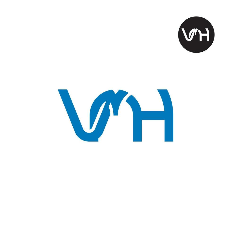 Letter VMH Monogram Logo Design vector