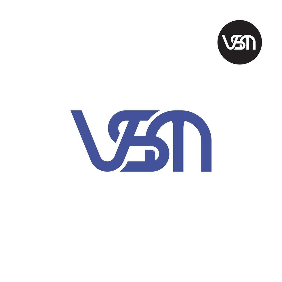 letra Vsm monograma logo diseño vector