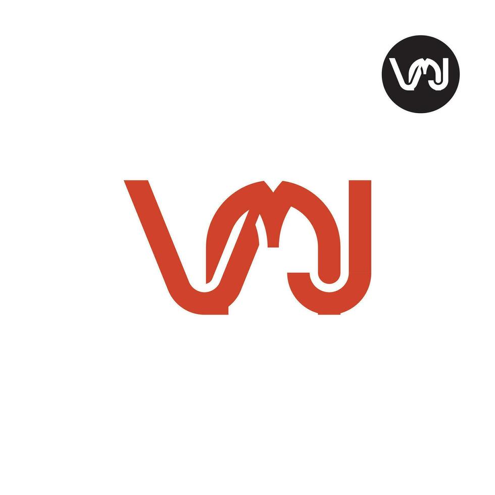 Letter VMJ Monogram Logo Design vector