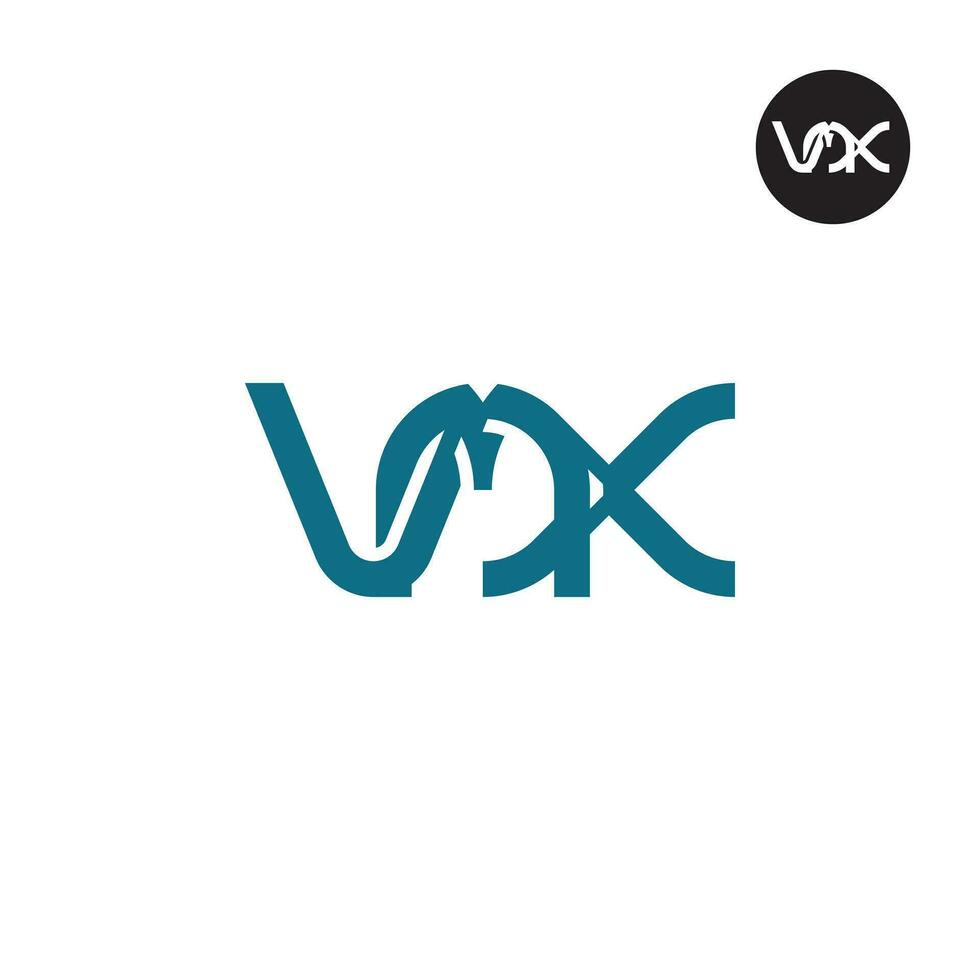letra vmx monograma logo diseño vector
