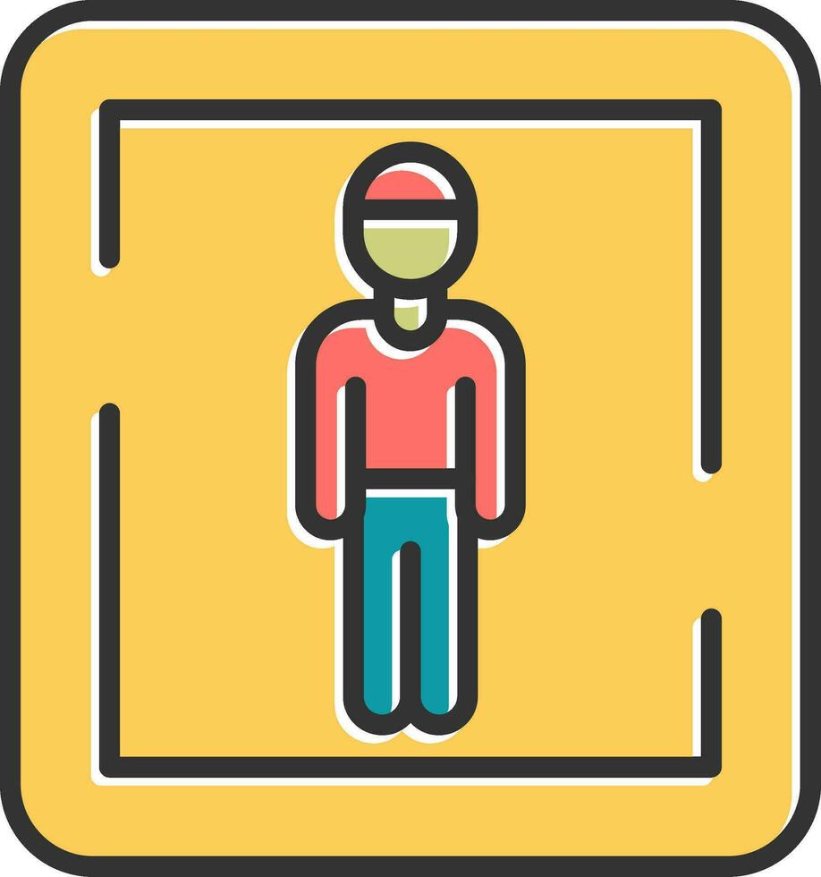 Male Toilet Sign Vector Icon