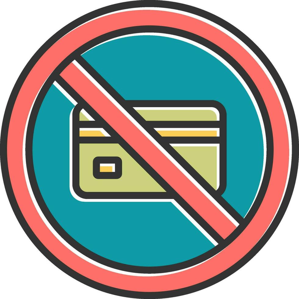 No Credit Card Vector Icon