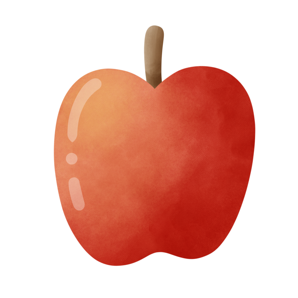 outono aguarela ilustração do uma vermelho maçã png
